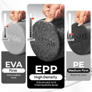 Yes4All High-Density EPP Round Back Roller Foam, Exercise Foam Roller for Yoga, Pilates & Stretching - 12, 18, 24, 36 inch