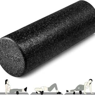 Yes4All High-Density Foam Roller for Back Pain Relief, Yoga, Exercise, Physical Therapy, Muscle Deep Tissue Massage 12-18-24-36 - Black - 18 Inches