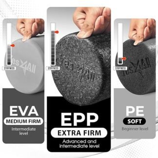 Yes4All High-Density Foam Roller for Back Pain Relief, Yoga, Exercise, Physical Therapy, Muscle Deep Tissue Massage 12-18-24-36 - Black - 18 Inches