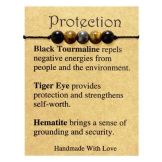 yfstyle Crystal Healing Stones Bracelets for Women & Men - Amethyst Anxiety Protection Bracelets - Natural Gemstones Jewelry Gifts