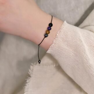 yfstyle Crystal Healing Stones Bracelets for Women & Men - Amethyst Anxiety Protection Bracelets - Natural Gemstones Jewelry Gifts