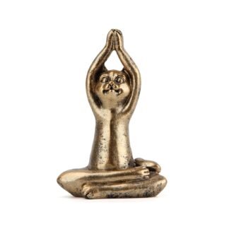 Yoga Cat Statues for Home Decor Accents,Yoga Pose Figurine for Zen Spiritual Bedroom Living Room Office Table Desk Modern Boho Decoration,Meditation Shelf Decor Accents Antique...