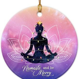 Yoga Christmas Ornament 2025 - Meditation Gifts for Women, Mom, Sisters, Friends - Spiritual Namaste Ornaments for Christmas Tree Decor, Yogi Lover Gift Ideas for Yoga...