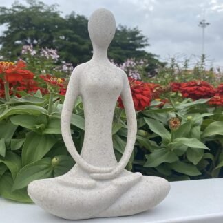 Yoga Figure Figurine Ornament for Home, Zen Buddhist Namaste Yoga Statue Sculpture Indoor & Outdoor Decor for Birthday Mothers Day