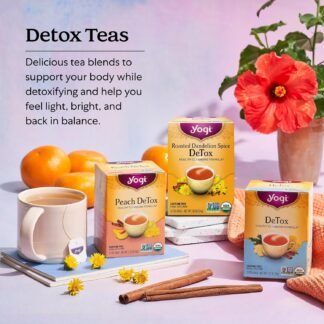 Yogi Herbal DeTox Variety Pack (3 Pack) Healthy Cleansing Formula - Caffeine Free - 48 Organic Tea Bags