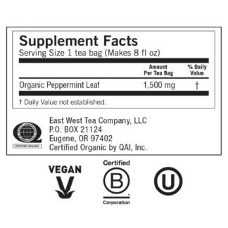 Yogi Purely Peppermint Tea 16BAGS NET WT 0.85OZ (24G)