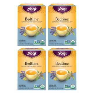 Yogi Tea Bedtime Tea - 16 Tea Bags per Pack (4 Packs) - Chamomile & Passionflower Herbal Tea Blend - Tea to Support a Good Night's Sleep - Includes Lavender, Licorice Root,...