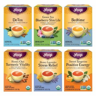 Yogi Tea Favorites Variety Pack - 16 Bags per Pack (6 Packs) - Organic Gift Box - Includes Sweet Tangerine Positive Energy, Honey Lavender Stress Relief, Bedtime & More