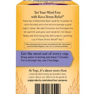 Yogi Tea - Kava Stress Relief (6 Pack) - Eases Tension and Promotes Relaxation - Caffeine Free - 96 Herbal Tea Bags
