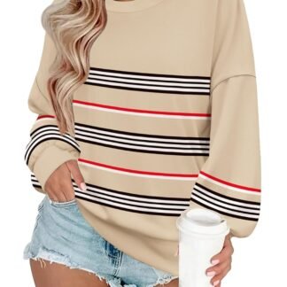 Zeagoo Women Crewneck Sweatshirts Pullover Tops Long Sleeve Shirt Loose Fit Sweaters Casual Fall Outfits Clothes 2025