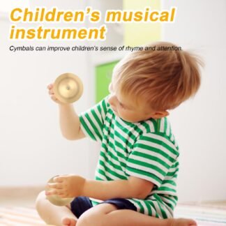 1 Pair 2.76 Inch Finger Cymbals with Wooden Handles, Mini Small Hand Cymbals Portable Small Practice Cymbals Copper Zills Finger Cymbals for Dance Music Drum Performance Party...