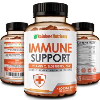 10 in 1 Immune Support Supplement (No Fillers) | Vitamin C, Zinc, Elderberry, Echinacea, Turmeric, Probiotics |Immunity Booster for Multi-System Immune Defense, Respiratory &...