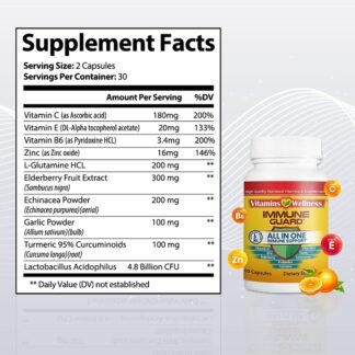 10 in 1- Made in USA Immune Support SupplementElderberry Immune Guard and Booster with Zinc and Vitamin C Vitamin B6 Turmeric Garlic Echinacea 60 Count1 Month Supply - lunas-mystic-emporium.com -10 in 1- Made in USA Immune Support Supplement–Elderberry Immune Guard and Booster with Zinc and Vitamin C, Vitamin B6, Turmeric, Garlic, Echinacea 60 Count/1 Month Supply