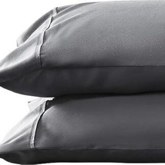 1000 TC Dark Gray Standard Pillowcases Set of 4 100% Egyptian Cotton Pillow Cases with Long Staple Cotton & Sateen Weave, Silky Soft Hotel - Like Bed Pillow Covers for Comfy...