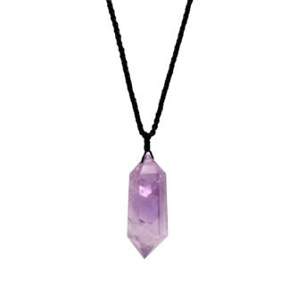 2 Inches Large Healing Crystal Necklace Natural Mineral Pendant with Adjustable Cord