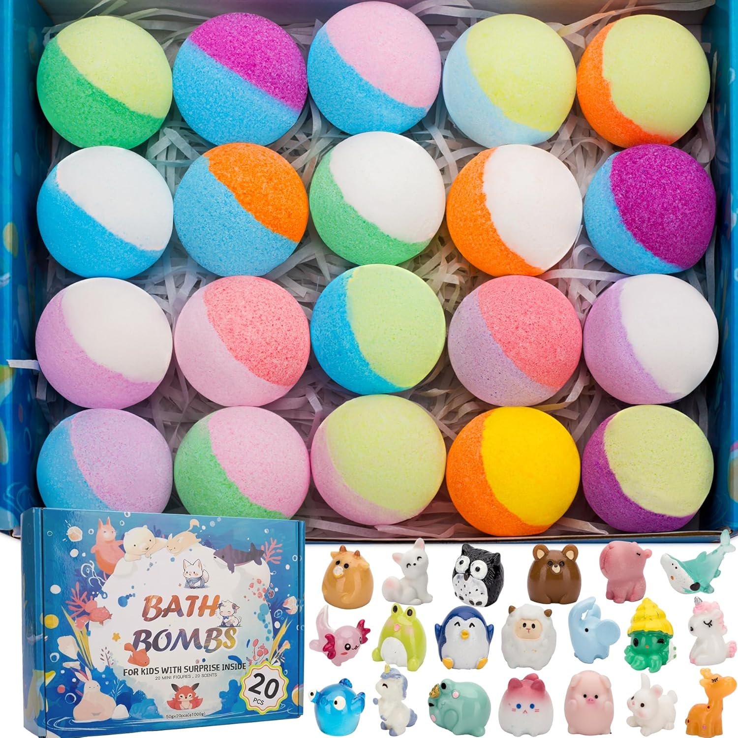 20 Pack Bath Bombs for Kids with Surprise Inside Bubble Bath Toys Organic Natural Bath Bombs Set Stocking Stuffers Birthday Christmas Gifts for Kids 3 4 5 6 7 8 Years Old Boys - lunas-mystic-emporium.com 20 Pack Bath Bombs for Kids with Surprise Inside Bubble Bath Toys Organic Natural Bath Bombs Set Stocking Stuffers Birthday Christmas Gifts for Kids 3 4 5 6 7 8 Years Old Boys...