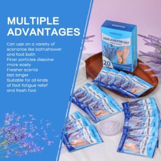20 Pack Himalayan Pink Salt Feet Soak lavender foot soaking Pedicure kit Supplies for Foot Spa Foot Soak Salts with Epsom Salt for Soaking Lavender Pedicure kit Callus Remover