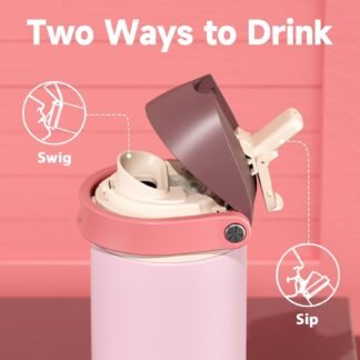 24 oz Insulated Water Bottle for Sports Meoky Stainless Steel Water Bottle with Straw and Spout Lid - Leak Proof Cold for 24 Hours Fits in Car Cup Holder BPA-Free for Women - lunas-mystic-emporium.com 24 oz Insulated Water Bottle for Sports: Meoky Stainless Steel Water Bottle with Straw and Spout Lid - Leak Proof, Cold for 24 Hours, Fits in Car Cup Holder, BPA-Free for Women...