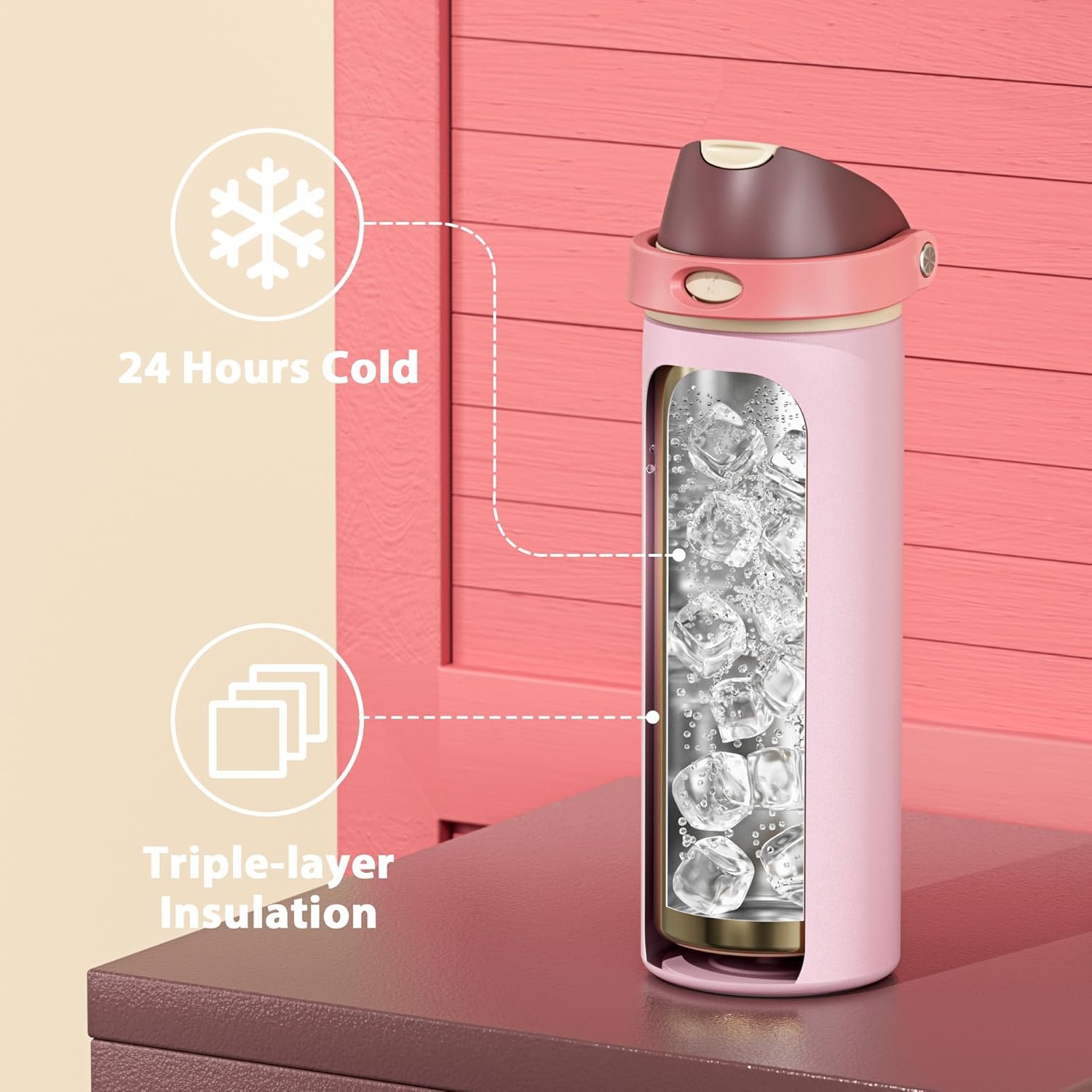 24 oz Insulated Water Bottle for Sports Meoky Stainless Steel Water Bottle with Straw and Spout Lid - Leak Proof Cold for 24 Hours Fits in Car Cup Holder BPA-Free for Women - lunas-mystic-emporium.com 24 oz Insulated Water Bottle for Sports: Meoky Stainless Steel Water Bottle with Straw and Spout Lid - Leak Proof, Cold for 24 Hours, Fits in Car Cup Holder, BPA-Free for Women...