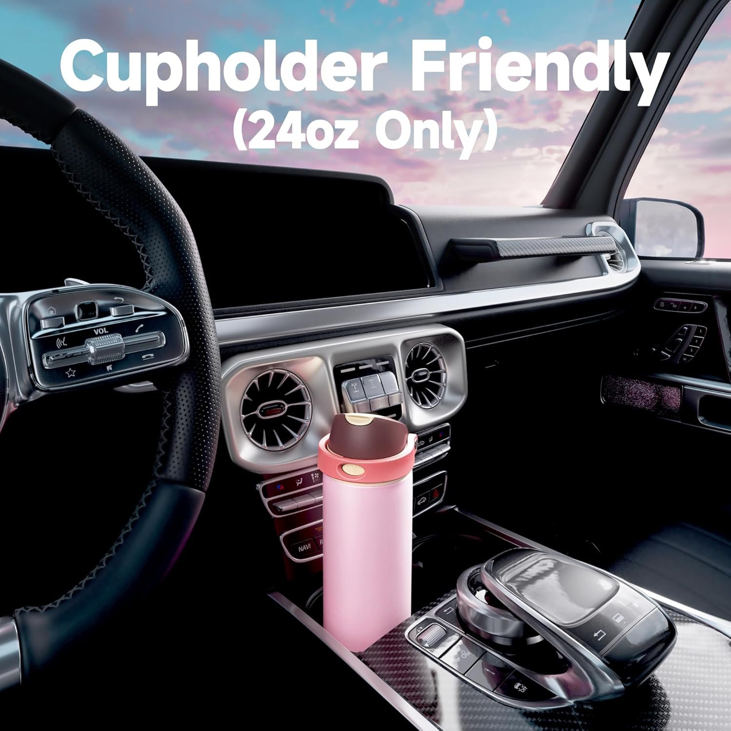24 oz Insulated Water Bottle for Sports Meoky Stainless Steel Water Bottle with Straw and Spout Lid - Leak Proof Cold for 24 Hours Fits in Car Cup Holder BPA-Free for Women - lunas-mystic-emporium.com 24 oz Insulated Water Bottle for Sports: Meoky Stainless Steel Water Bottle with Straw and Spout Lid - Leak Proof, Cold for 24 Hours, Fits in Car Cup Holder, BPA-Free for Women...
