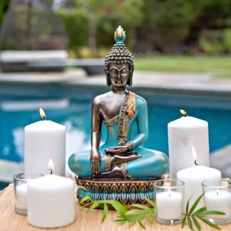 25DOL Buddha Statues for Home. 12.5" Buddha Statue (The Moment of Enlightenment). Collectibles and Figurines, Meditation Decor, Spiritual Living Room Decor, Yoga Zen Decor,...