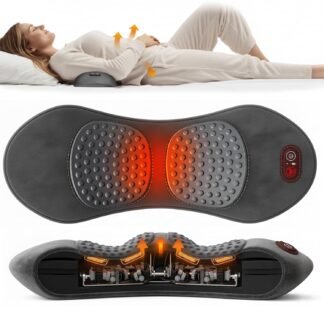 3-in-1 Electric Back Massager Pillow, Ergonomic Wedge Cushion with Adjustable Lumbar Support and Heat for USB Powered Back Bed Comfort and Support Pad Chair