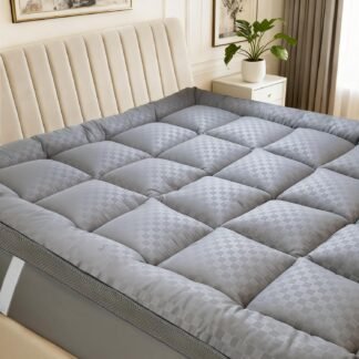3 Inch Mattress Topper Rv Queen Size 1300GMS Soft Down Alternative Fill Pillow Top, Extra Thick Padded Mattress Pad & Protector, Breathable & Supportive for 8"-21" Deep Pocket