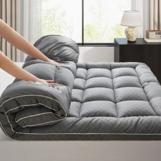 3 Inch Mattress Topper Rv Queen Size 1300GMS Soft Down Alternative Fill Pillow Top, Extra Thick Padded Mattress Pad & Protector, Breathable & Supportive for 8"-21" Deep Pocket