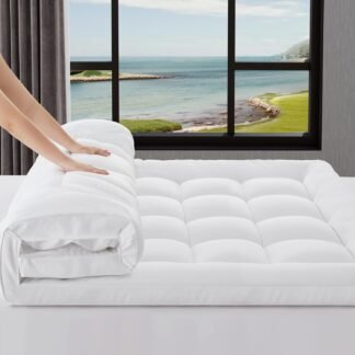 3 Inch Mattress Topper Rv Queen Size 1300GMS Soft Down Alternative Fill Pillow Top, Extra Thick Padded Mattress Pad & Protector, Breathable & Supportive for 8"-21" Deep Pocket