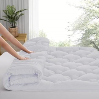 3 Inch Mattress Topper Rv Queen Size 1300GMS Soft Down Alternative Fill Pillow Top, Extra Thick Padded Mattress Pad & Protector, Breathable & Supportive for 8"-21" Deep Pocket