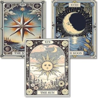 3 Pack Tarot Diamond Art Kits for Adults, The Sun and Moon DIY Modern Diamond Painting Kits 5D Diamond Dots Gem Art Crafts with Tools,Spring Round Full Drill Crafts for Home...