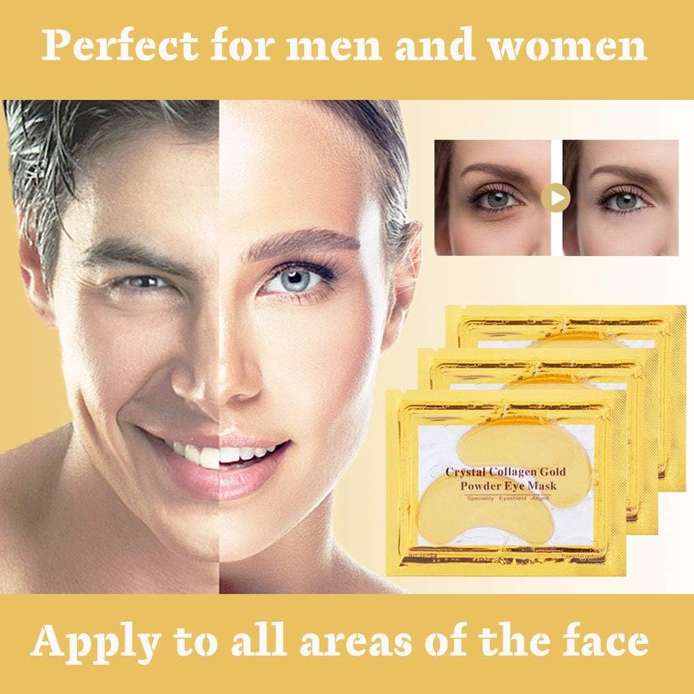 30 Pairs Under Eye Collagen Patches Gold Moisturizing Under Eye Mask Under Eye Gel Pads for dark circles and puffiness - lunas-mystic-emporium.com 30 Pairs Under Eye Collagen Patches, Gold Moisturizing Under Eye Mask, Under Eye Gel Pads for dark circles and puffiness
