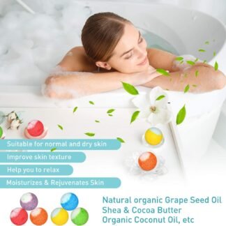 30 Pcs Bath Bomb Gift Set, Natural Organic Mini Bath Bombs, Handmade with Rich Fizz - Birthday Gift for Kids/Women/Men, Mother's Day, Ideal Gift for Valentine's Day