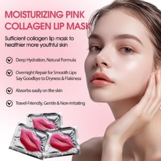 30 pieces of Moisturizing Collagen Crystal Lip Mask - Anti-Ageing & Anti Chapped, Reduce lip Wrinkles, Fade Lip Color, Make Skin Smooth (Pink)