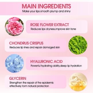 30 pieces of Moisturizing Collagen Crystal Lip Mask - Anti-Ageing & Anti Chapped, Reduce lip Wrinkles, Fade Lip Color, Make Skin Smooth (Pink)