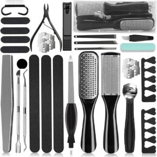 36 in 1 Pedicure Kit, Professional Pedicure Tools Foot Rasp Foot Dead Skin Remover for Home & Salon Care