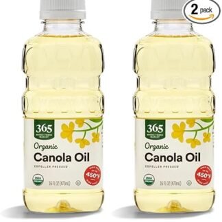 365 by Whole Foods Market, Organic Canola Cooking Oil, 16 Fl Oz (Pack of 2)