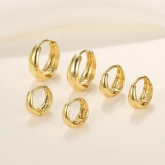 3Pairs Gold Hoop Earrings Set for Women Trendy Chunky Huggie Dainty Earring Jewelry for Women Teens