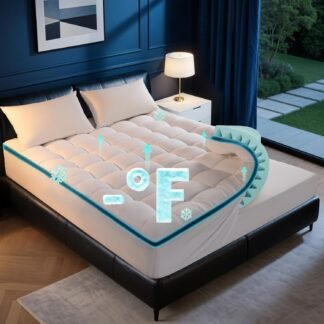 4 Inch Dual Layer Memory Foam Mattress Topper Queen Size - 2 Inch 1000GSM Soft Pillow Top Mattress Pad & 2 Inch 5-Zone Egg Crate Cooling Gel Memory Foam for Back Pain with 6-18"...