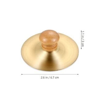 4Pcs Finger Cymbals with Wooden Handles, Finger Cymbals Percussion Instrument, Mini Belly Dance Hand Cymbal, Metal Finger Zills，7cm/2.75in