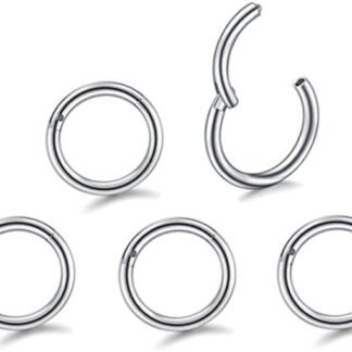 5Pcs 16G 18G Surgical Steel Nose Rings Hoop Tragus Septum Cartilage Hoop Earrings For Women Men Body Piercing Jewelry Kit Bar Length 6mm8mm10mm12mm14mm - lunas-mystic-emporium.com 5Pcs 16G 18G Surgical Steel Nose Rings Hoop Tragus Septum Cartilage Hoop Earrings For Women Men Body Piercing Jewelry Kit Bar Length 6mm/8mm/10mm/12mm/14mm