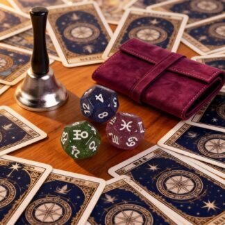 5PCS Tarot Card Sets with Tarot Bags Crystal Tarot Card Accessories and Bells