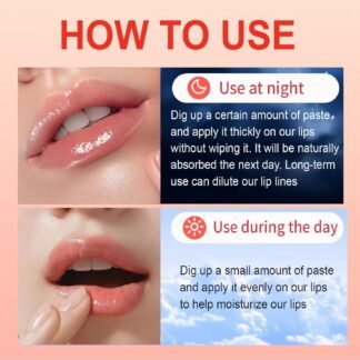 6 Pack Cute Lip Mask Sleeping Overnight for Dry Lips with Coconut Oil and Beeswax -Smoothing Hydrating Softening Plumoing Moisturizing with Small Lip Brush 6 Flavors Gift for...