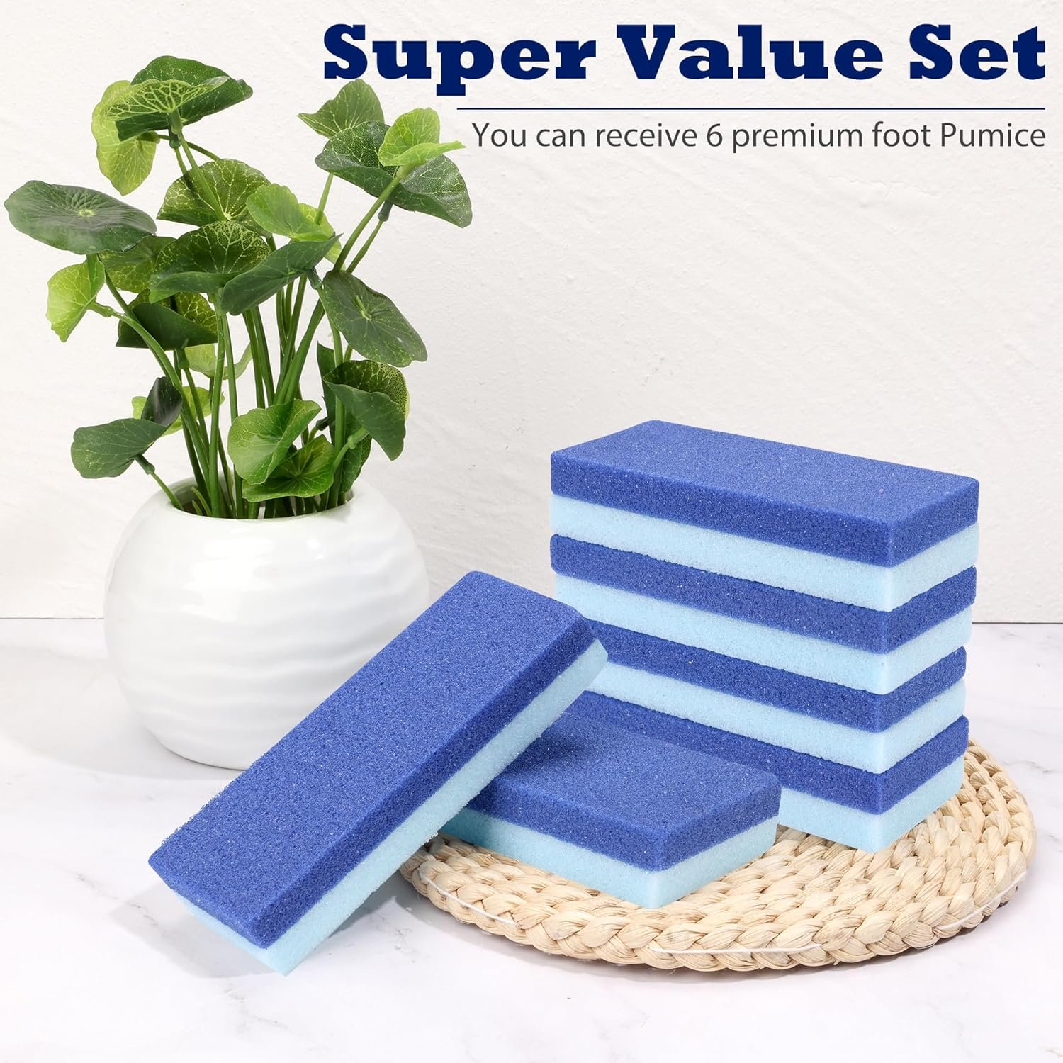 6 Pack Foot Pumice Stone for Feet Callus Remover EWAGOA Pedicure Tools for Feet Foot Exfoliator and Foot Scrubber Dead Skin Remover Cracked Heel Repair 6-Blue - lunas-mystic-emporium.com 6 Pack Foot Pumice Stone for Feet Callus Remover, EWAGOA Pedicure Tools for Feet, Foot Exfoliator and Foot Scrubber Dead Skin Remover Cracked Heel Repair (6-Blue)