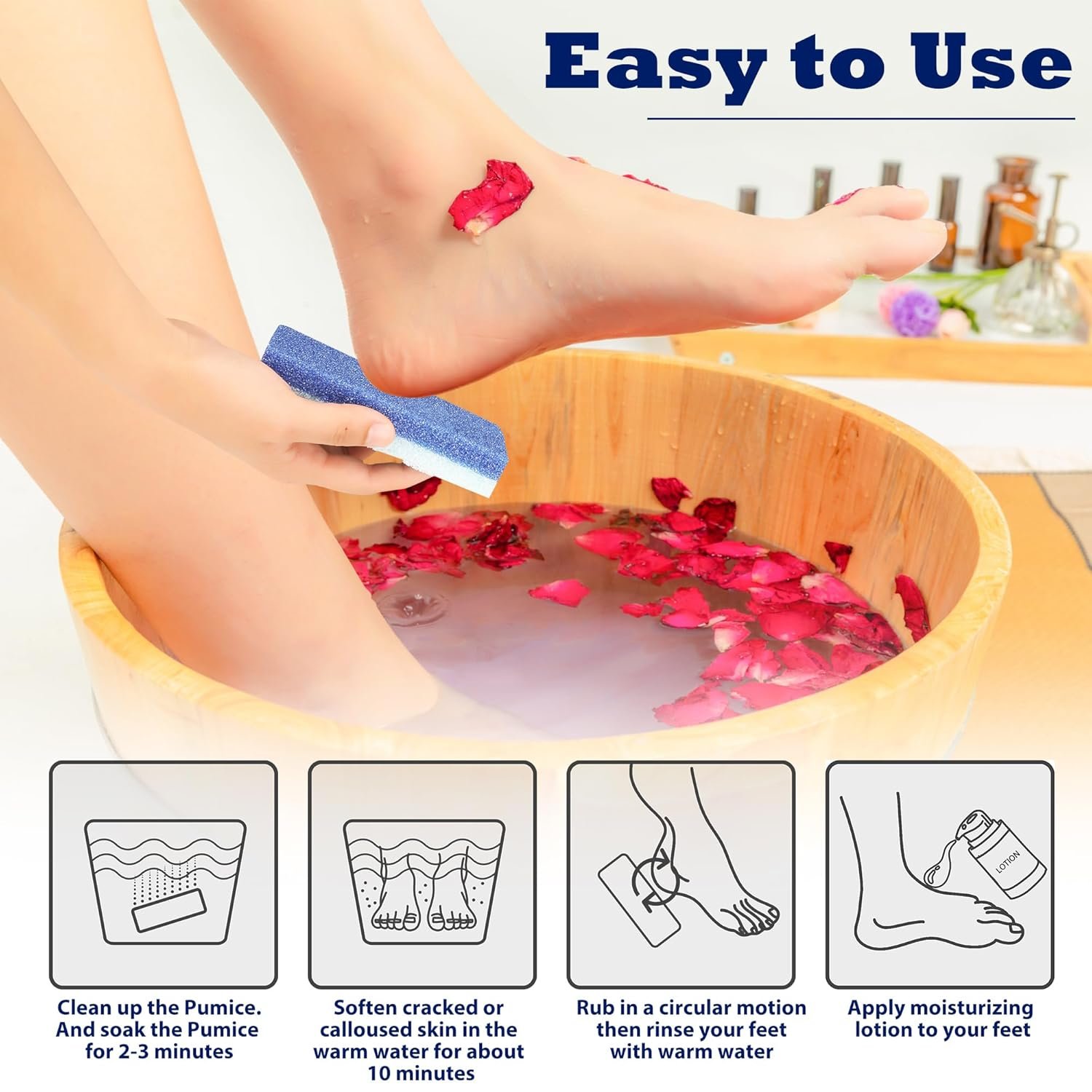 6 Pack Foot Pumice Stone for Feet Callus Remover EWAGOA Pedicure Tools for Feet Foot Exfoliator and Foot Scrubber Dead Skin Remover Cracked Heel Repair 6-Blue - lunas-mystic-emporium.com 6 Pack Foot Pumice Stone for Feet Callus Remover, EWAGOA Pedicure Tools for Feet, Foot Exfoliator and Foot Scrubber Dead Skin Remover Cracked Heel Repair (6-Blue)