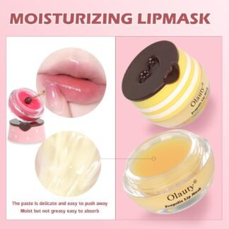 6 PCS Bee Lip Balm Lip Mask Honey Pot Valentines Day Gifts Propolis Lip Mask Overnight Moisturizing Lip Balm with Stick Sleeping Lip mask Hydrating Prevention Dry Cracked - lunas-mystic-emporium.com 6 PCS Bee Lip Balm Lip Mask Honey Pot, Valentines Day Gifts, Propolis Lip Mask Overnight Moisturizing Lip Balm with Stick, Sleeping Lip mask Hydrating Prevention Dry & Cracked,...