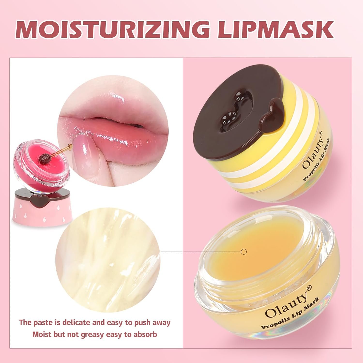 6 PCS Bee Lip Balm Lip Mask Honey Pot Valentines Day Gifts Propolis Lip Mask Overnight Moisturizing Lip Balm with Stick Sleeping Lip mask Hydrating Prevention Dry Cracked - lunas-mystic-emporium.com 6 PCS Bee Lip Balm Lip Mask Honey Pot, Valentines Day Gifts, Propolis Lip Mask Overnight Moisturizing Lip Balm with Stick, Sleeping Lip mask Hydrating Prevention Dry & Cracked,...