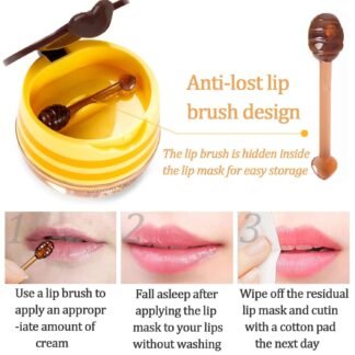 6 PCS Bee Lip Balm Lip Mask Honey Pot Valentines Day Gifts Propolis Lip Mask Overnight Moisturizing Lip Balm with Stick Sleeping Lip mask Hydrating Prevention Dry Cracked - lunas-mystic-emporium.com 6 PCS Bee Lip Balm Lip Mask Honey Pot, Valentines Day Gifts, Propolis Lip Mask Overnight Moisturizing Lip Balm with Stick, Sleeping Lip mask Hydrating Prevention Dry & Cracked,...