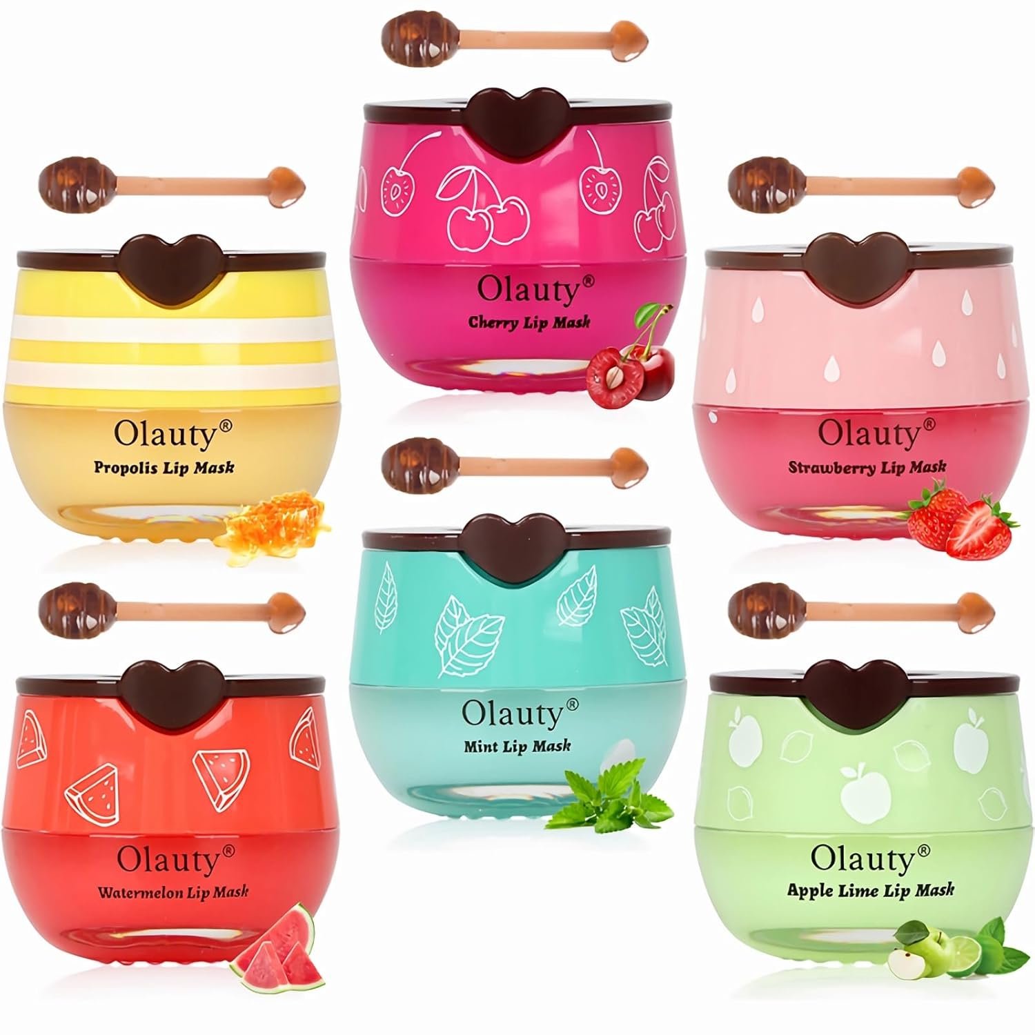 6 PCS Bee Lip Balm Lip Mask Honey Pot Valentines Day Gifts Propolis Lip Mask Overnight Moisturizing Lip Balm with Stick Sleeping Lip mask Hydrating Prevention Dry Cracked - lunas-mystic-emporium.com 6 PCS Bee Lip Balm Lip Mask Honey Pot, Valentines Day Gifts, Propolis Lip Mask Overnight Moisturizing Lip Balm with Stick, Sleeping Lip mask Hydrating Prevention Dry & Cracked,...