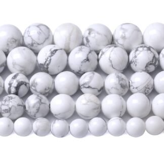 6MM 60PCS Natural Stone White Howlite Turquoise Crystal Beads for Jewelry Making DIY Bracelet - lunas-mystic-emporium.com 6MM 60PCS Natural Stone White Howlite Turquoise Crystal Beads for Jewelry Making DIY Bracelet